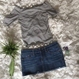 A&F Mini Blue Jean Skirt
